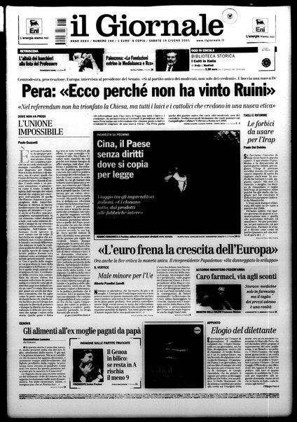 Il giornale : quotidiano del mattino